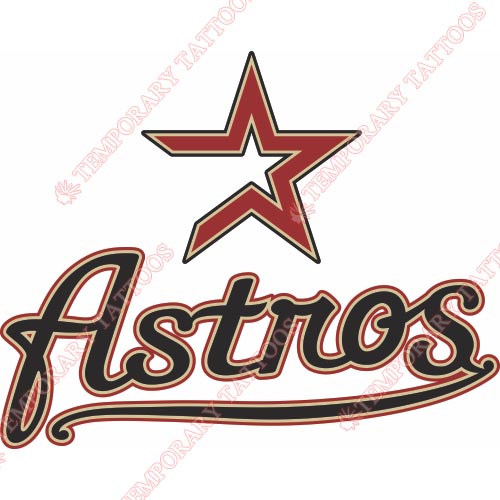Houston Astros Customize Temporary Tattoos Stickers NO.1614